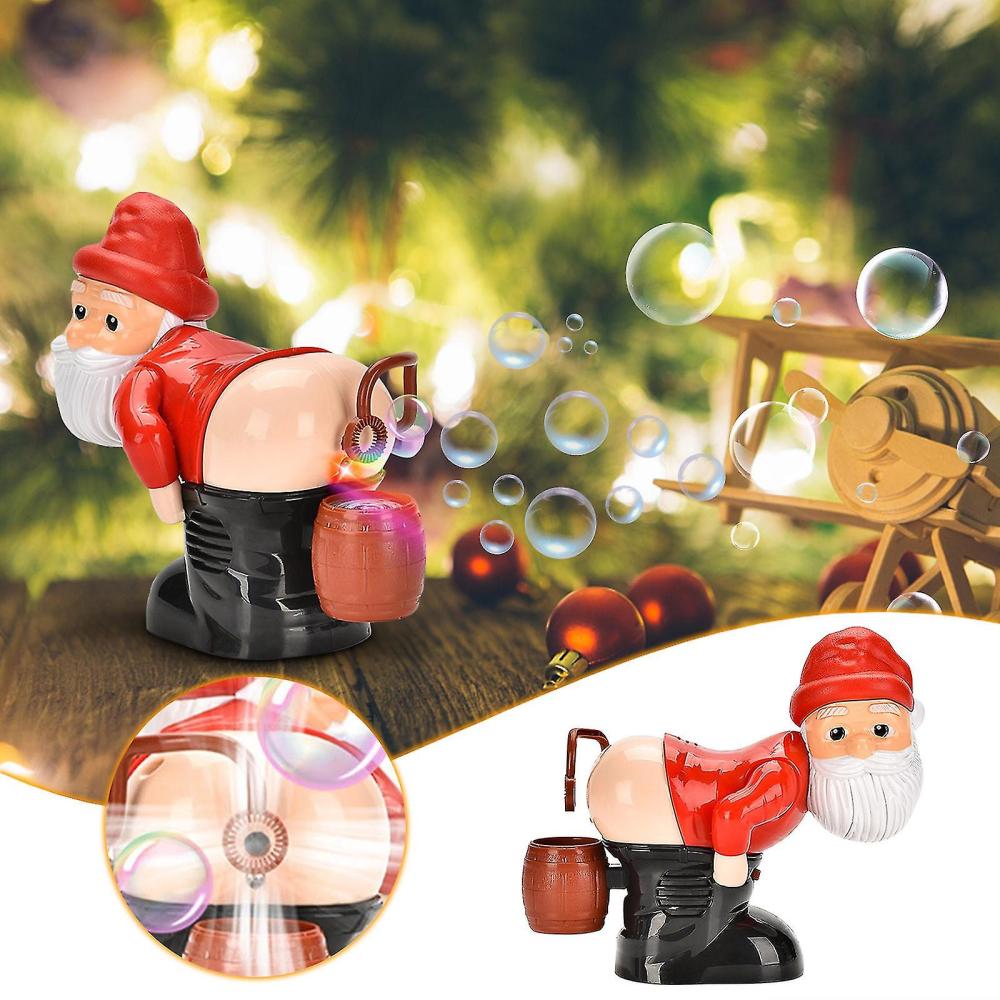 Activity Toys | 2023 Christmas New Automatic Bubble Machine With Lights, Music, Funny Santa Claus Bubble Toys (60Ml Bubble Solution)