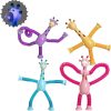 Activity Toys | 4Pcs Telescopic Suction Cup Giraffe Toy, Shape-Changing Giraffe Telescopic Tube Cartoon Puzzle Suction Cup Parent-Child Interactive Decompression Toy