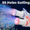 Activity Toys | 88-Hole New Kids Gatling Bubble Gun Toy Charging Electric Automatic Bubble Machine Summer Outdoor Soap Water Bubble Maker Toy