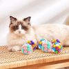 Activity Toys | Soft Pompoms Balls For Cats Lightweight Colorful Handmade- Bouncy Ball