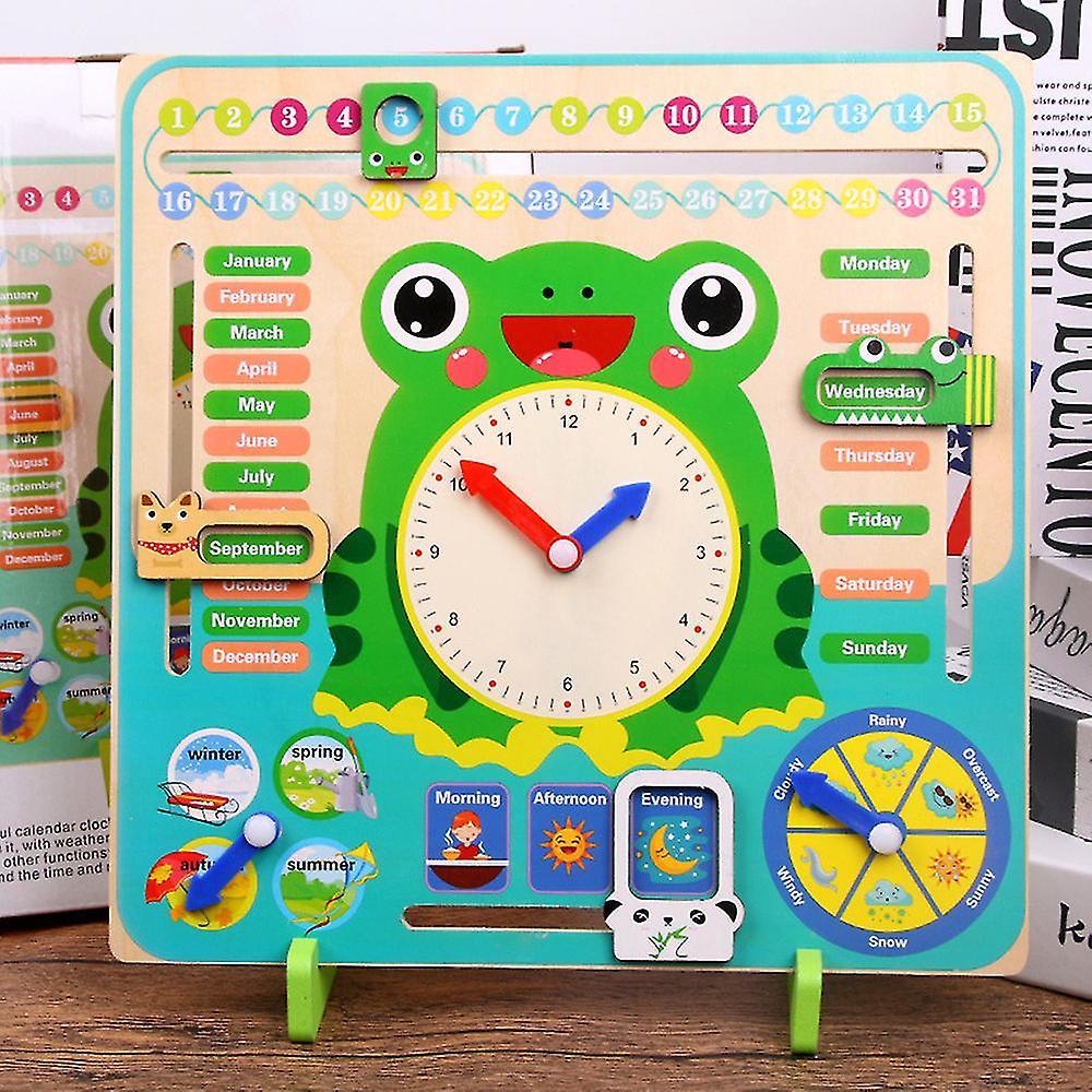 Dolls, Playsets & Toy Figures | 7 In 1 Wooden Teaching Clock Preschool Educational Toy Gifts For Kids Boys Girls