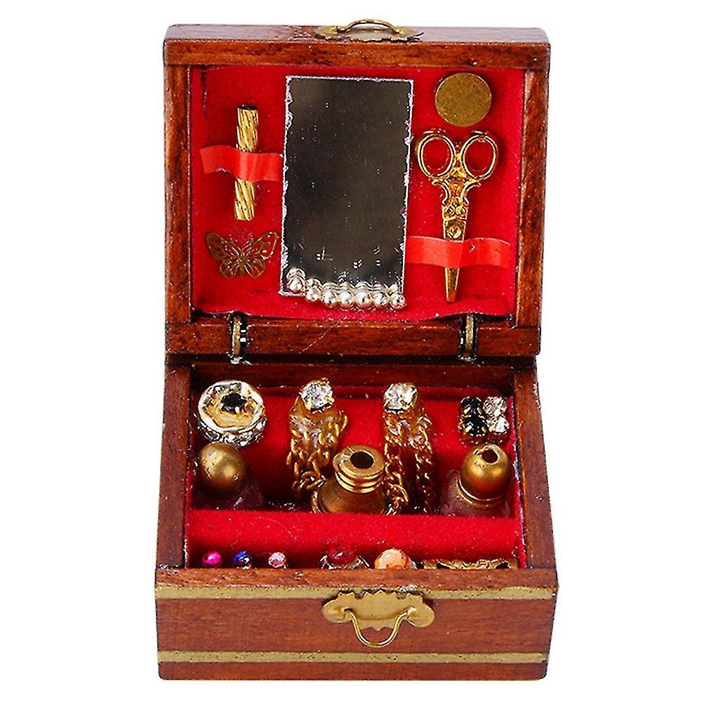 Radio Control Toys | 1/10 Doll House Wooden Mini Vintage Jewelry Scene Box Decor Model