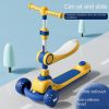 Riding Toys | 0-12 Years Children’s Outdoor Scooter Baby Pedal Child Single Foot Scooter Wide Wheel Folding Can Sit Removable Color Scooter