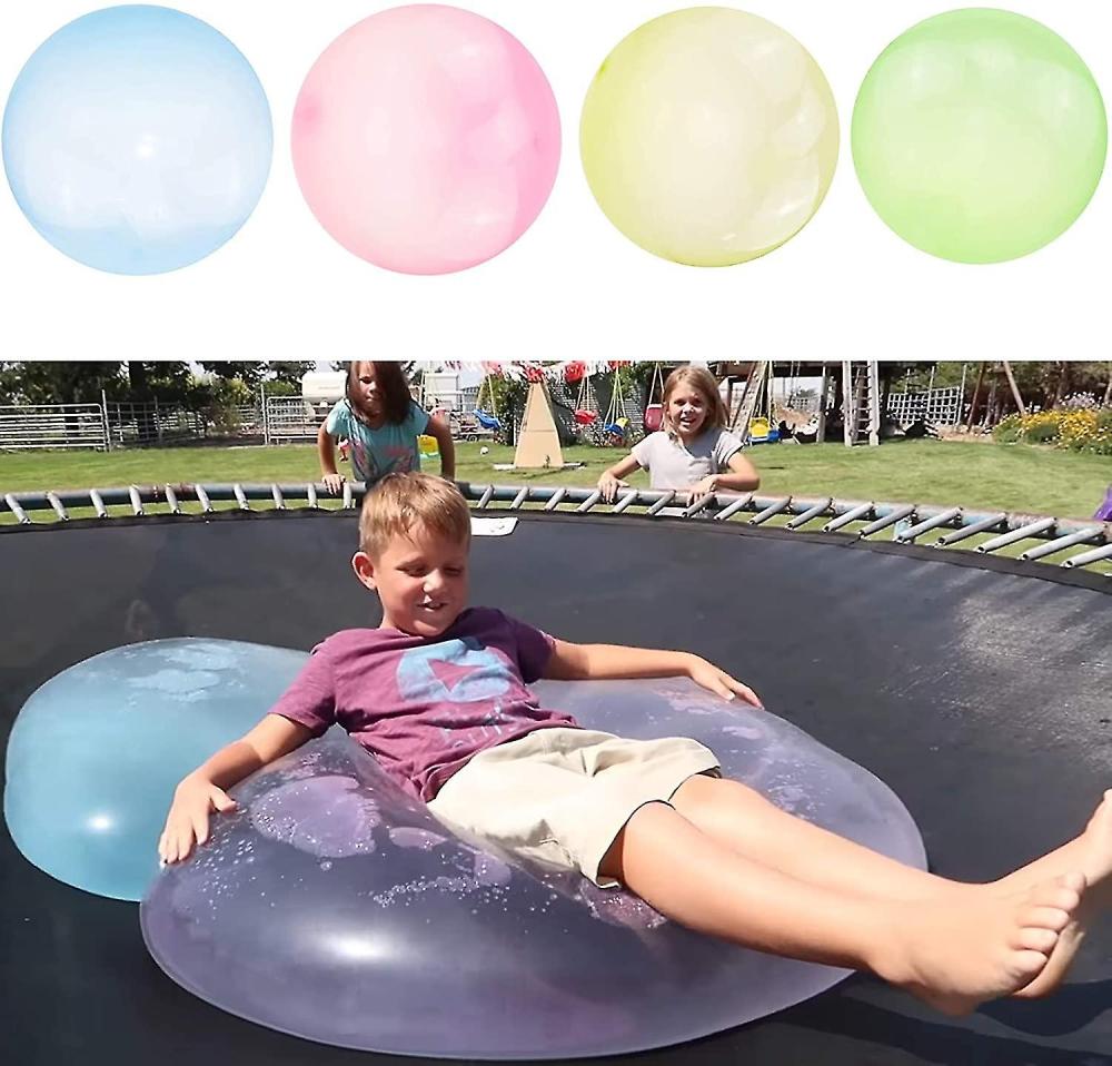 Activity Toys | 4 Pcs Bubble Ball Toy For Adults Kids Inflatable Water Ball Beach Garden Ball Soft Rubber Ball-40Cm(15.7Inch)